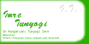 imre tunyogi business card